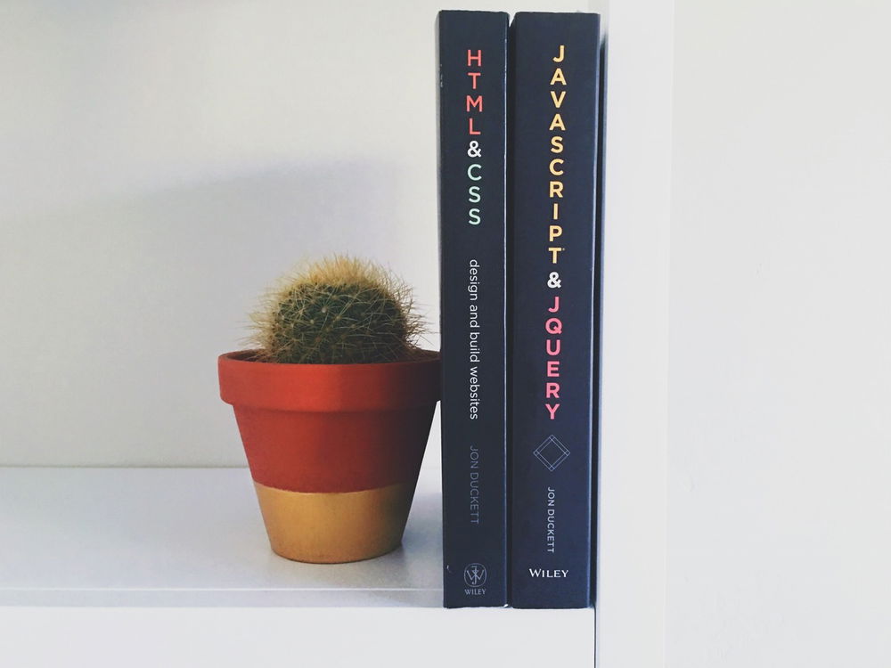 Succulent against some books