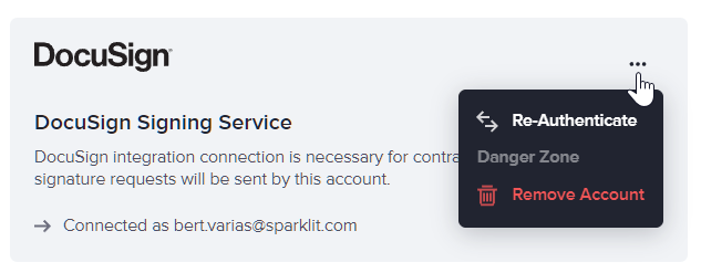 Removing your DocuSign account in AdButler