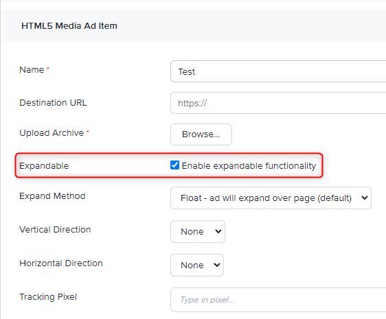 Creating an expandable HTML5 ad in AdButler