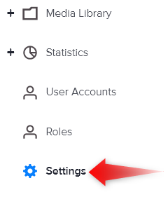 The Settings button in AdButler