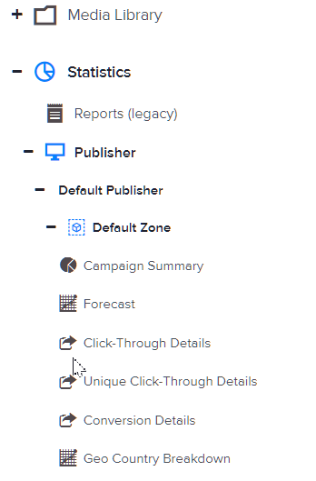 How to view a zone's click-through details