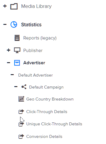 How to view a campaign's click-through details