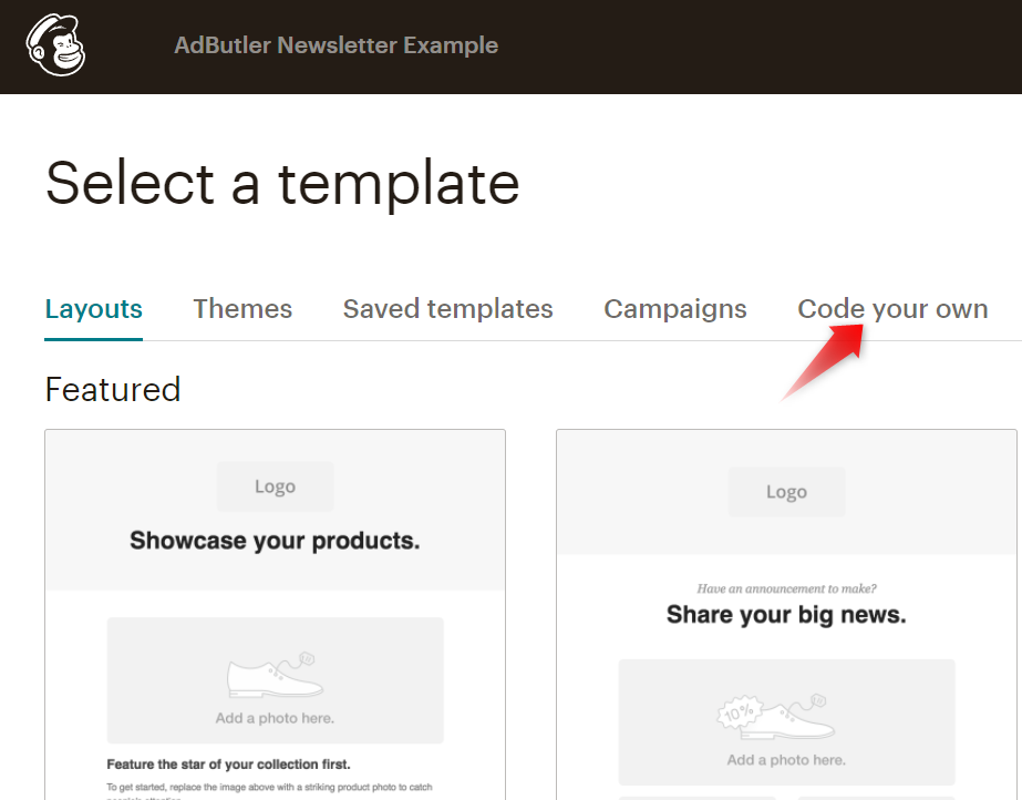 Coding your own email template in Mailchimp