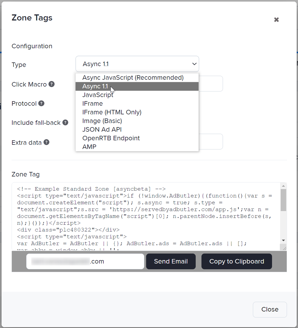 The Async 1.1 zone tag