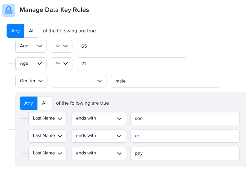 Data Key Rules Example 2