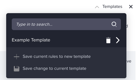 The list of data key templates