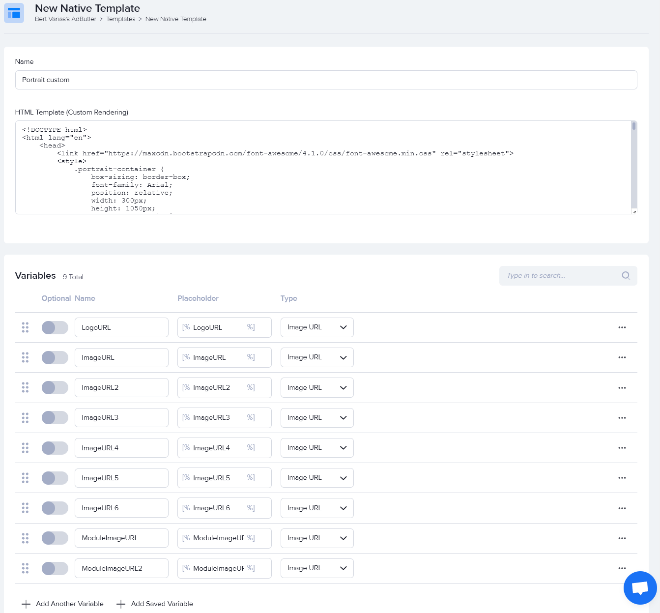 Creating a custom native portrait ad template in AdButler