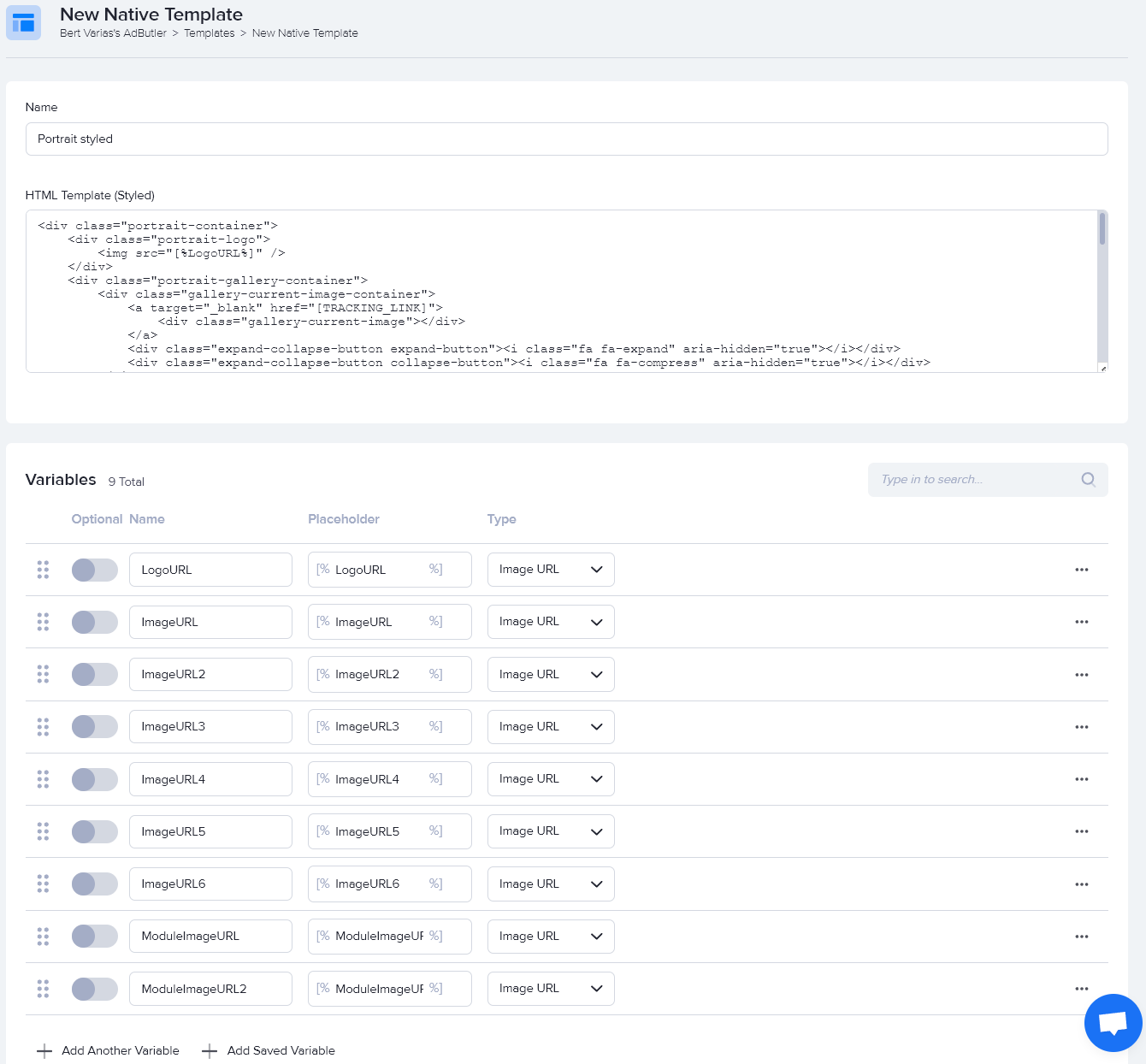 Creating a styled native portrait ad template in AdButler