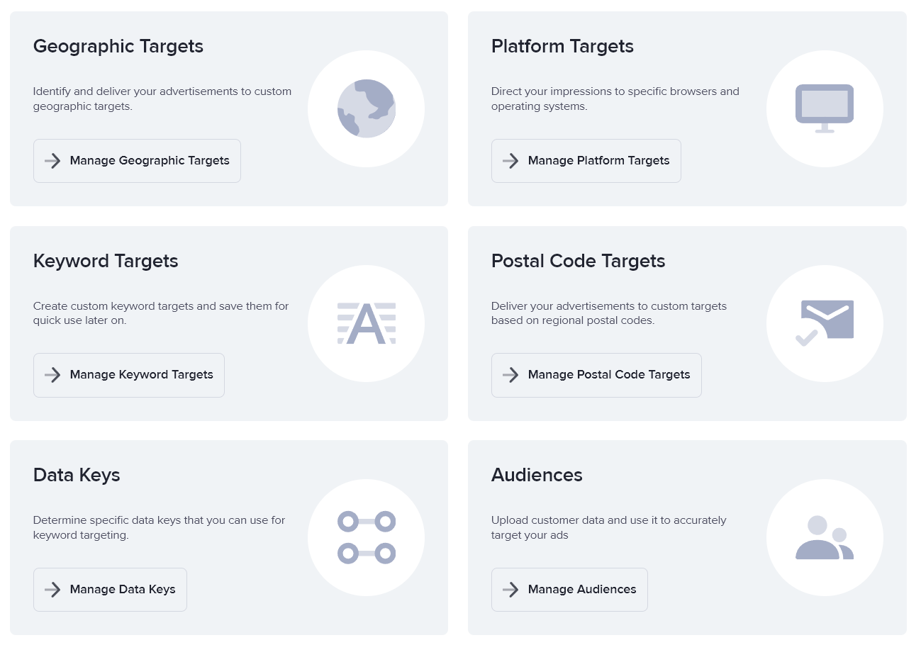 The Targeting section in AdButler